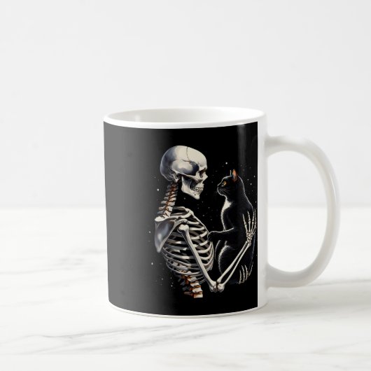 Skeleton 遊 With Cat GraphicスカルCat Garp コーヒーマグカップ (右)