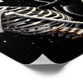 Skeleton 遊 With Cat GraphicスカルCat Garp ポスター (角)