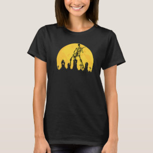 Skeleton 遊's Electric Guitar in Moonlit不気味 Tシャツ