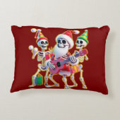 **Skeleton 3D Christm Santa Party – Funnyas Skelet アクセントクッション (裏面)