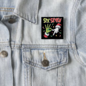 Skeleton 6 7 Christmas Six Seven Meme Xmas 缶バッジ (インサイチュ)