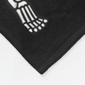 Skeleton American Football Player Spooky Sports Gr フリースブランケット (角)
