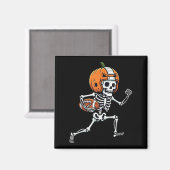 Skeleton American Football Player Spooky Sports Gr マグネット (正面/裏面)