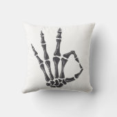 Skeleton Art White Pillow クッション (裏面)