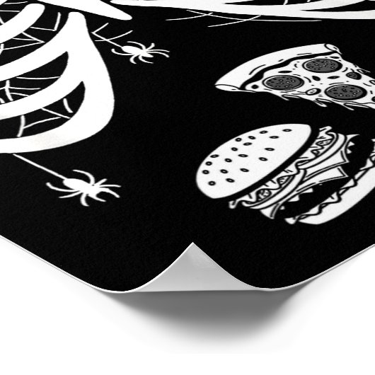 Skeleton Baby Pregnant Xray Rib Cage For Fall Hall ポスター (角)