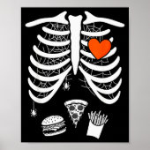 Skeleton Baby Pregnant Xray Rib Cage For Fall Hall ポスター (正面)