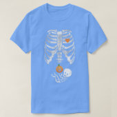 Skeleton Baby Pregnant Xray Rib Cage for Fall Hall Tシャツ (デザイン正面)