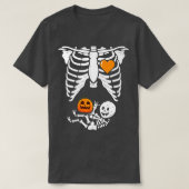 Skeleton Baby Pregnant Xray Rib Cage for Fall Hall Tシャツ (デザイン正面)