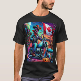 Skeleton Biker's Halloween Adventure Tシャツ