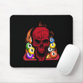 Skeleton Billiard Player Snooker PoolビリヤードRac マウスパッド (マウス)