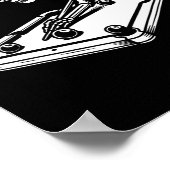 Skeleton Billiards Halloween Pool Snooker Billiard ポスター (角)