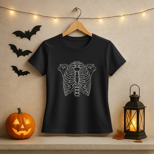 Skeleton Bone Ribcage  Tシャツ