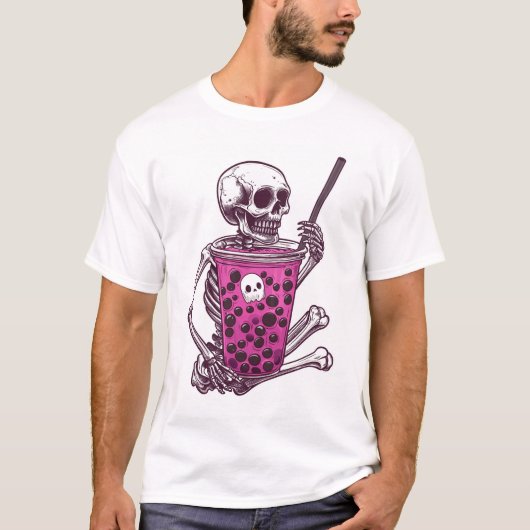 Skeleton Bubble Tea Tシャツ (正面)