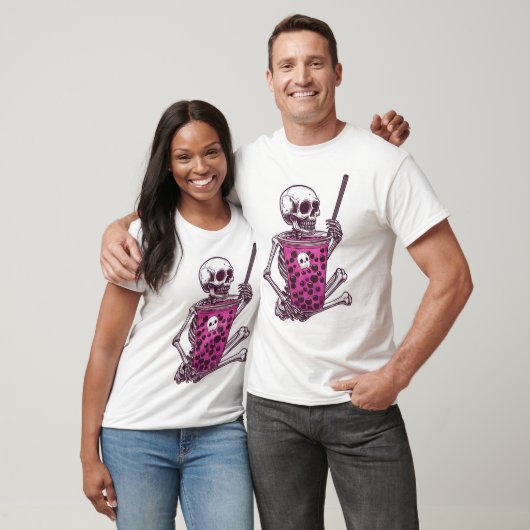  Skeleton Bubble Tea Tシャツ (ユニセックス)