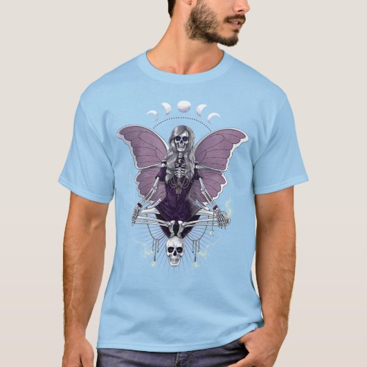 Skeleton Butterfly Goth Tシャツ (正面)