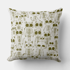 Skeleton Cat Fish Skeleton Bone Leggings クッション