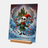 Skeleton Christmas Elf – Creepy Cute Dark Holiday  アクリルサイン (傾斜)