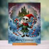 Skeleton Christmas Elf – Creepy Cute Dark Holiday  アクリルサイン (ニュートラル)