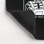 Skeleton Coffee Quote Art - Bold Black Typography マウスパッド (コーナー)