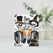Skeleton Couple Halloween シーズンポストカード (スタンド正面)