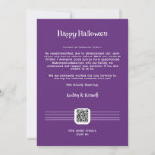 Skeleton Couple in Spooky Town at Dusk Wedding セーブザデート (裏面)