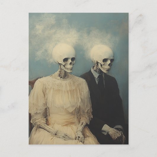 Skeleton Couple Portrait ポストカード (正面)