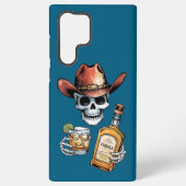 Skeleton Cowboy for Tequila & Whiskey Lovers Samsung Galaxyケース (裏面)