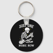 Skeleton Crochet Crafter Tee Just One More Row キーホルダー (正面)