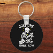 Skeleton Crochet Crafter Tee Just One More Row キーホルダー (正面)