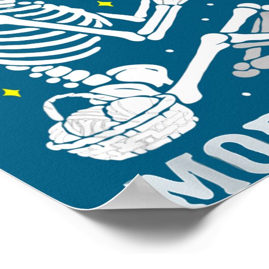 Skeleton Crochet Crafter Tee Just One More Row  ポスター (角)