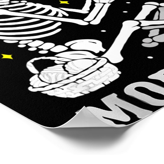 Skeleton Crochet Crafter Tee Just One More Row  ポスター (角)