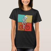 Skeleton Cycling  Halloween Biker Cyclist Tシャツ (正面)