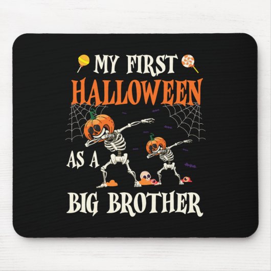 Skeleton Dabbin Together My First Halloween As A B マウスパッド (正面)