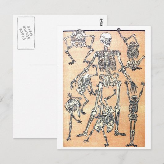 Skeleton Danceポストカード ポストカード (正面/裏面)