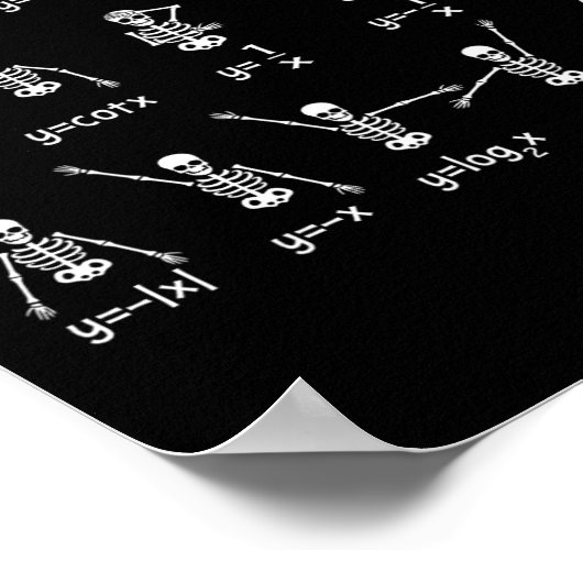Skeleton Dance Figures Equation Math Teacher Hallo ポスター (角)
