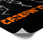 Skeleton Dancing Creeping It Real Halloween Funny  ポスター (角)