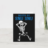 Skeleton Death By Snu Snu Broken Legs Funny Quote カード (正面)
