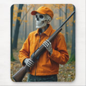 Skeleton Deer Hunter Carrying a Rifle マウスパッド (正面)