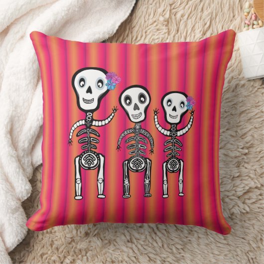 Skeleton design  Pillow クッション (ブランケット)