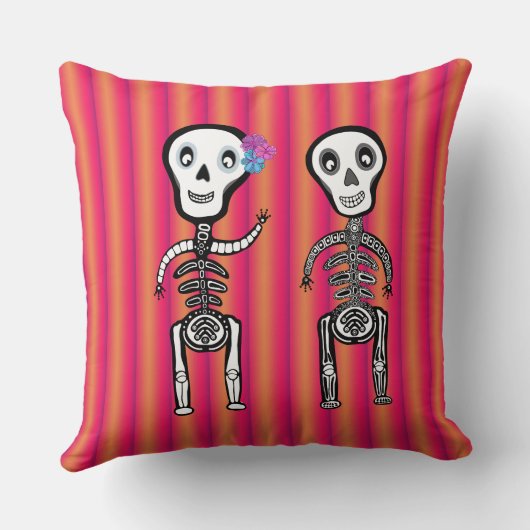 Skeleton design  Pillow クッション (裏面)