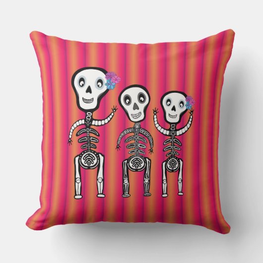 Skeleton design Pillow クッション (正面)