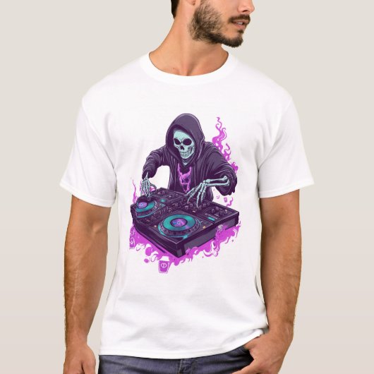 Skeleton DJ Tシャツ (正面)