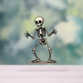 Skeleton Doing the Dab – 面白いハロウィーンダンスShi アクリルサイン (ニュートラル)