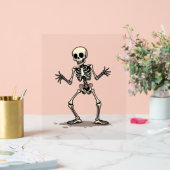 Skeleton Doing the Dab – 面白いハロウィーンダンスShi アクリルサイン (ウェディング)