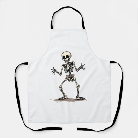Skeleton Doing the Dab – 面白いハロウィーンダンスShi エプロン (正面)