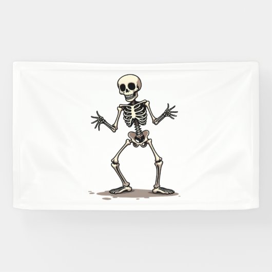 Skeleton Doing the Dab – 面白いハロウィーンダンスShi 横断幕 (横)