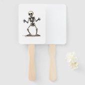 Skeleton Doing the Dab � Funny Halloween Dance Shi ハンドファン (正面&裏面)