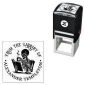 Skeleton Drink Coffee読の著書#2名 セルフインキングスタンプ (インサイチュ)