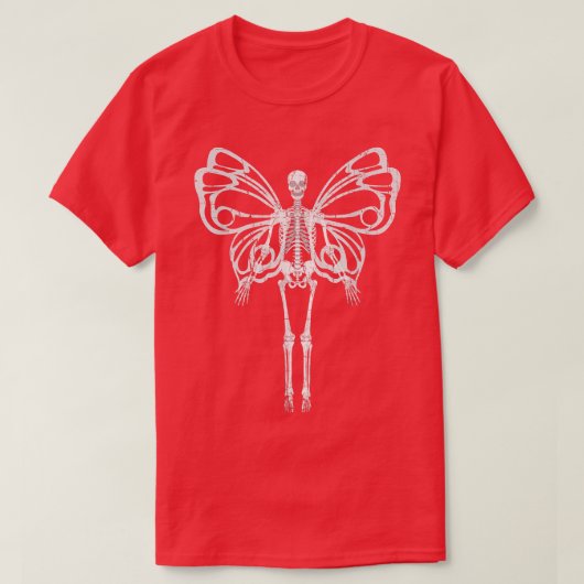 Skeleton Fairy Aesthetic Dark Horror Goth Witchy G Tシャツ (デザイン正面)
