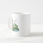 Skeleton Fishing Halloween Soky Fisherman Fish Men コーヒーマグカップ (正面左)